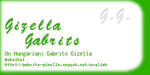 gizella gabrits business card